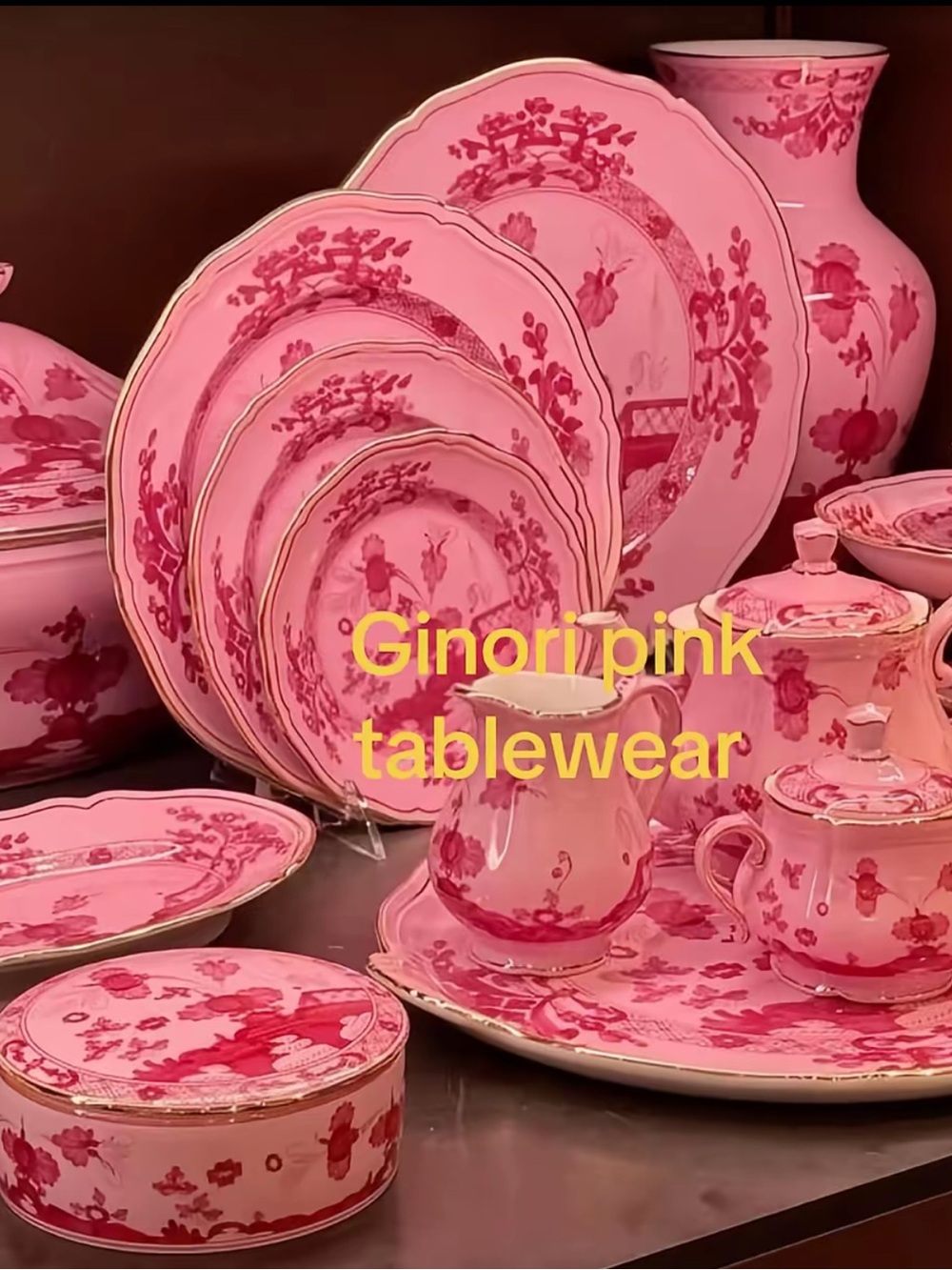 Ginori Pink Floral Tableware Collection - Pink